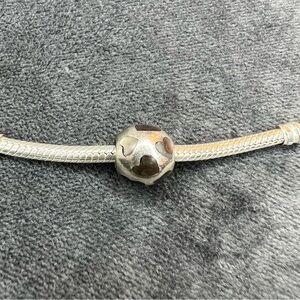 RETIRED Pandora Love Me Black Mother of Pearl Charm